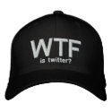 WTF i Twitter? military fitted blk embroidered hats