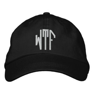 WTF lg oct adj blk ht Embroidered Baseball Cap WTF lg oct adj blk ht Embroidered Baseball Cap
