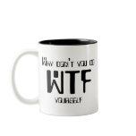 WTF Mug - two tone b&w
