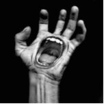 wutz mouth in handed photo sculptures
