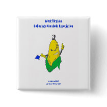 WV Collegiate Cornhole Association - badge Pinback Buttons