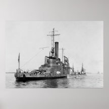 WW1 Submarine Tender, 1916 Print