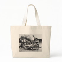 WW2 Aeroplane and Crew: 1940s Canvas Bags