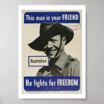 WW2 Australian- "He fights for FREEDOM" posters