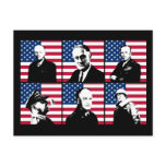 WW2 Heroes and the American Flag postcards