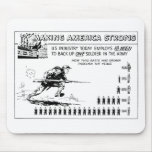 WW2 -- Making America Strong Cartoon Poster Mousepads