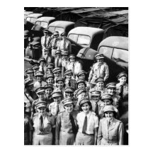 WW2 Truck Ladies, 1940s Postcard