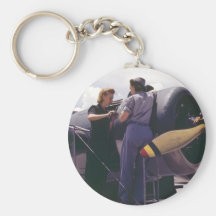 WW2 Women Aviation Mechanics Key Chains