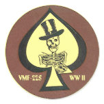 WW II -VMF-225 patch Round Sticker