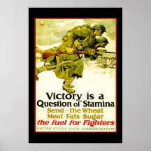 WWI poster about soldier's food supply