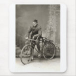 WWI US Doughboy and his Bike in France mousepads