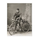 WWI US Doughboy and his Bike in France postcards