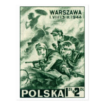 WWII Defenders of Warsaw Postcard