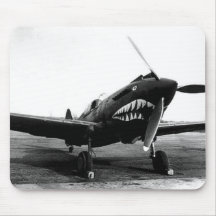 WWII Flying Tigers Curtiss P-40 Fighter Plane Mouse Pads
