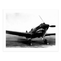 WWII Flying Tigers Curtiss P-40 Fighter Plane postcards