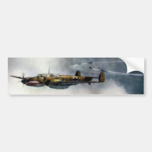 WWII German ME-110 over the North Sea Bumper Sticker