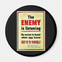 Wwii Listening Fridge Magnet