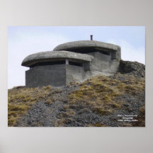 WWII Lookout Bunker on Bunker Hill Print