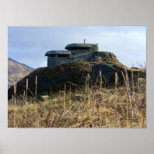 WWII Lookout Bunker on Bunker Hill Print