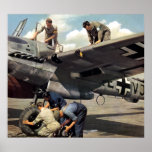 WWII Luftwaffe Ground Crew + ME-110 posters