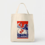 WWII Marine Corps Aviation Tote Bags