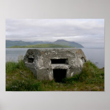 WWII Pillbox in Dutch Harbour, Alaska Posters