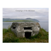 WWII Pillbox on the beach, Dutch Harbour, AK Postcards
