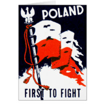 WWII Poland, First to Fight Poster Greeting Card