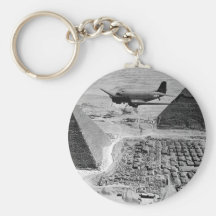 WWII Transport Planes Flying Over Pyramids Key Chains