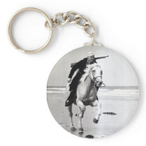 WWII US Coast Guard on Horseback keychains