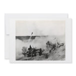 WWII US Marine truck mounted rockets, Iwo Jima invitations