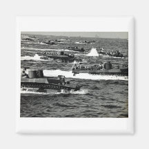 WWII US Marines invade Iwo Jima Refrigerator Magnets