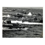 WWII US Marines invade Iwo Jima Post Card