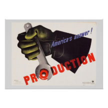 WWII Vintage Poster Invitation