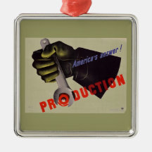 WWII Vintage Poster Ornament