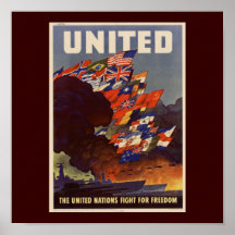 WWII Vintage Poster Poster