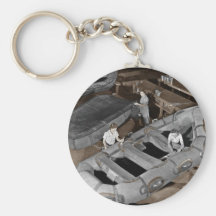 WWII Women Building Zodiacs Keychain