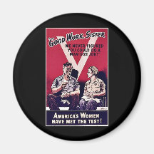 Wwii Women Fridge Magnets