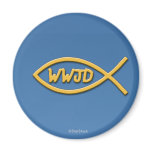 WWJD Fish Symbol Magnet