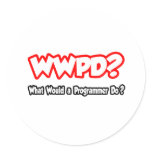 WWPD...What Would a Programmer Do? stickers