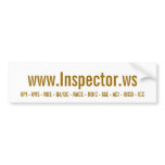 www.Inspector.ws, API - AWS - NDE - QA/QC - NAC... bumper stickers