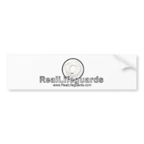 www.RealLifeguards.com Logo Bumper Sticker
