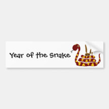 WX- Funny Snake Squeezing Rabbit Cartoon Bumper Sticker