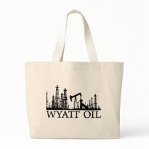 Wyatt Oil / Black Logo Canvas Bags