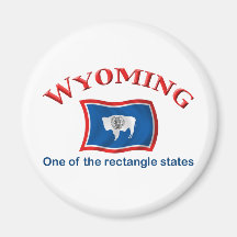 Wyoming - A Rectangle State Magnets