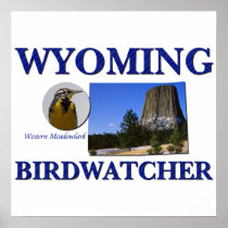 Wyoming Birdwatcher Poster