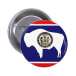 WYOMING FLAG BUTTON