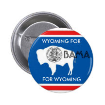 WYOMING FOR OBAMA Button