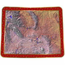 Wyoming Map Christmas Ornament Cut Out