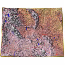 Wyoming Map Keychain Cut Out